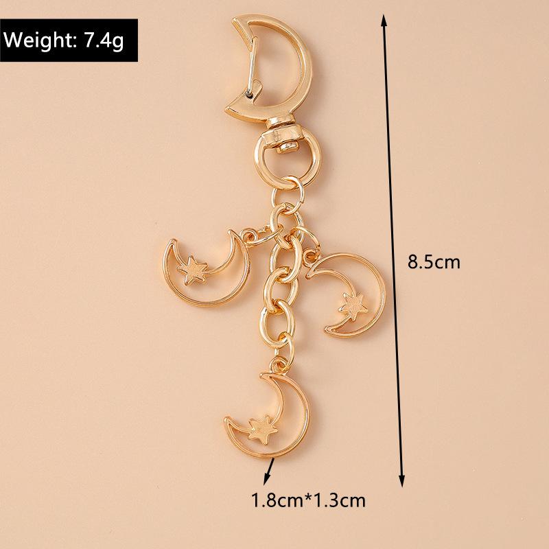 Alloy Love Heart Key Chain Shell Starfish Key Ring Pendants For Women Girls Handbag Decor Diy Handmade Jewelry Gifts