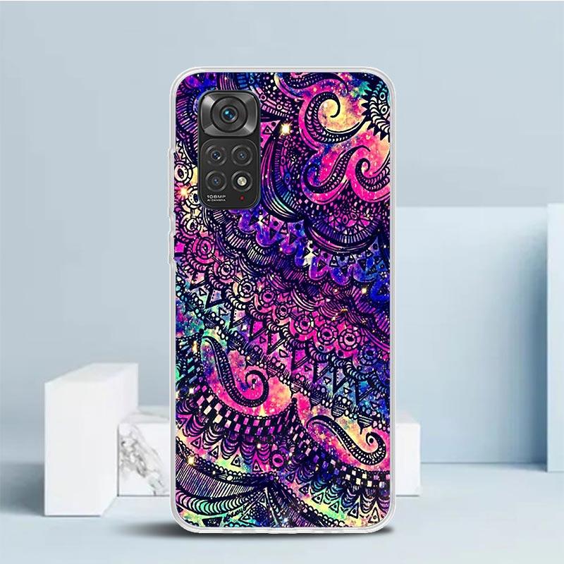 Чехол для телефона Мандала Подсолнух Мандала Для Xiaomi Redmi Note 15 14 14S 13 12S 12 Pro Plus 11S 11 11T 11E 10S 10 + Мягкий ТПУ Задняя крышка