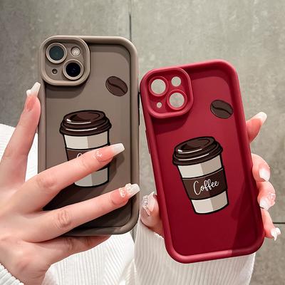 Модный мягкий чехол с кофейным узором для Realme OPPO Reno VIVO Infinix Tecno Oneplus с полной защитой камеры, противоударный резиновый чехол