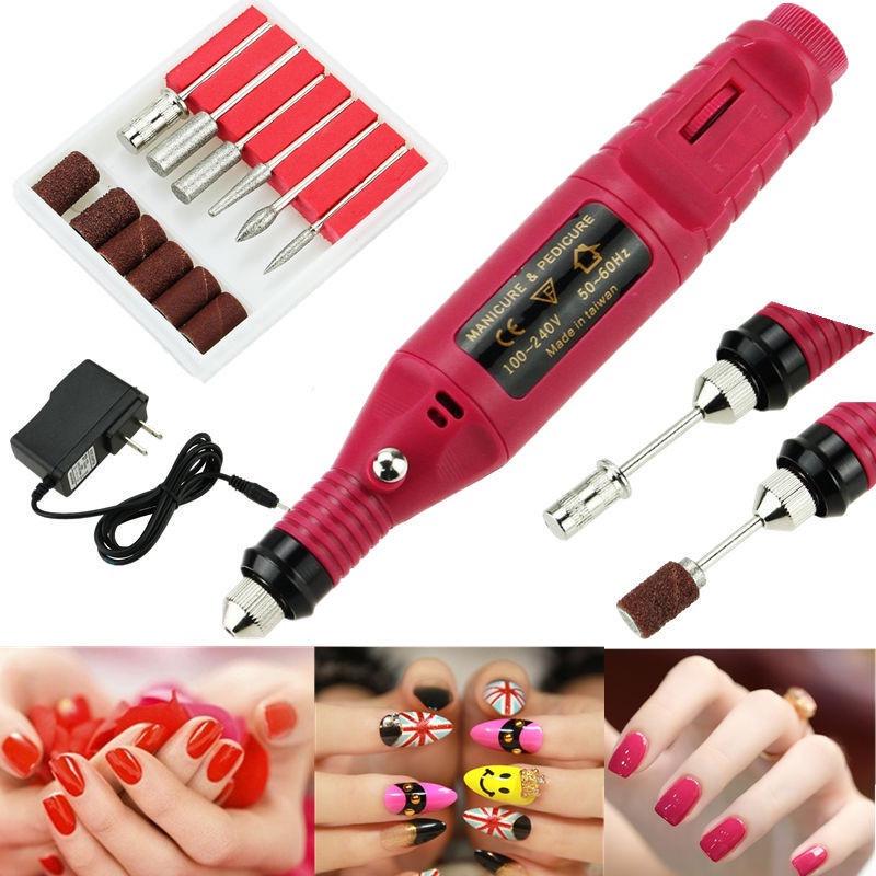 Electric Nail Art Pen Salon Manicure Pedicure Drill File Polish Tool EU US Plug Fashion