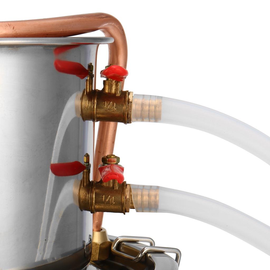 8 л/2 галлона дистиллятор аламбик, самогонный аппарат для спирта, нержавеющая медь, набор для заваривания воды, вина, бренди, эфирное масло