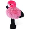 Mytag Чехол на голову фламинго, Чехол на драйвер с персонажем, Чехол на голову драйвера, Чехол для гольф-клуба с персонажем, Чехол на голову животного, Розовый