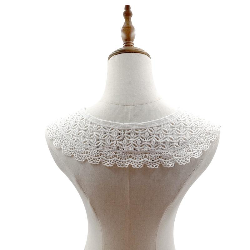 Milk Silk Lace Shoulder Flower, Water-Soluble Embroidered Fake Collar, Hollow Shoulder Collar, Embroidered Chest Collar Circumference Collar
