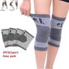 Universal Elasticity Knee Pads Protector Support Autumn and Winter Kneepads Relief Prevent Cold Bamboo Charcoal Knee Cover(2pcs)