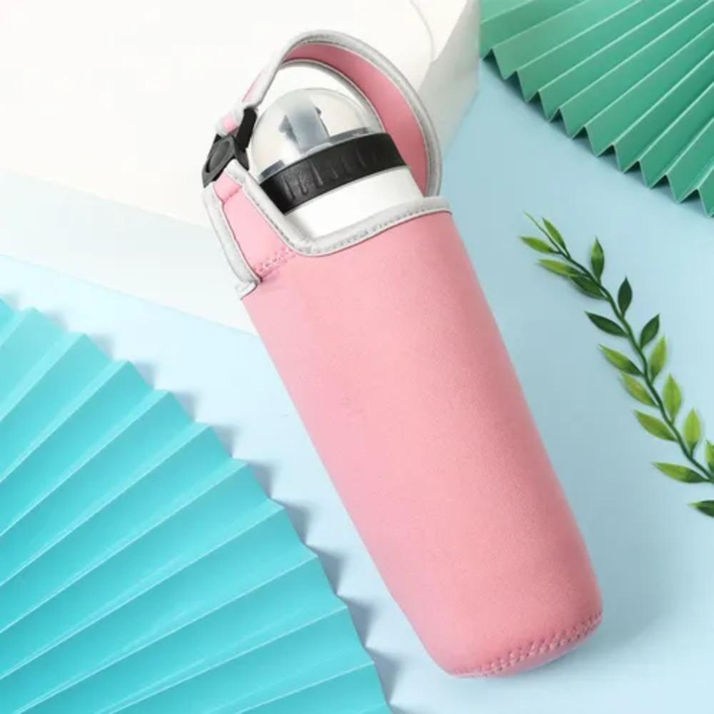 With Carrying Handle Anti-Hot Cup Sleeve Neoprene Tumbler Carrier Water Bottle Holder Sports