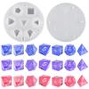 Large DND Dice Resin Molds for DIY Dices Making 7 Cavities Polyhedral Silicone Mold with Stereoscopic Design