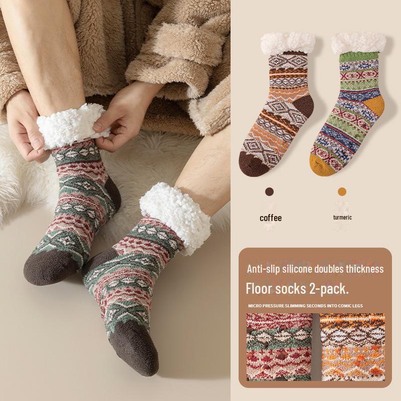 Мужские носки средней длины из овечьей шерсти — толстые, теплые, дышащие, впитывающие пот, идеально подходят для осени и зимы.