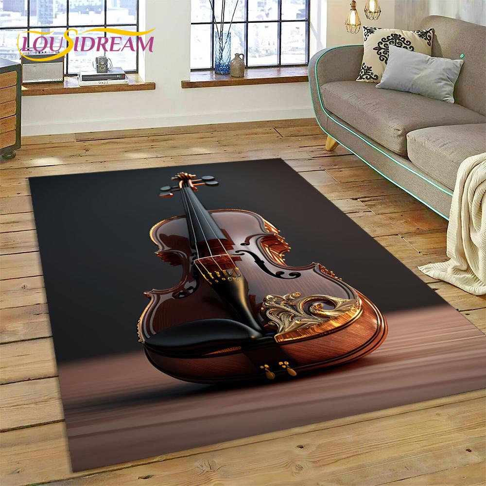 Классический коврик для скрипки, виолончели, музыкального инструмента, ковер для украшения гостиной, мягкий детский нескользящий напольный коврик, кухонный пол