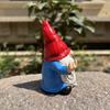Middle Finger Gnome Statue, Naughty Resin Garden Ornament, Waterproof Sun-Resistant Resin Statue, for Indoor And Outdoor Use