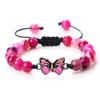 Adjustable Hand-Woven Bracelet with Butterfly Pendant for Women, Men's Gift, In Stock