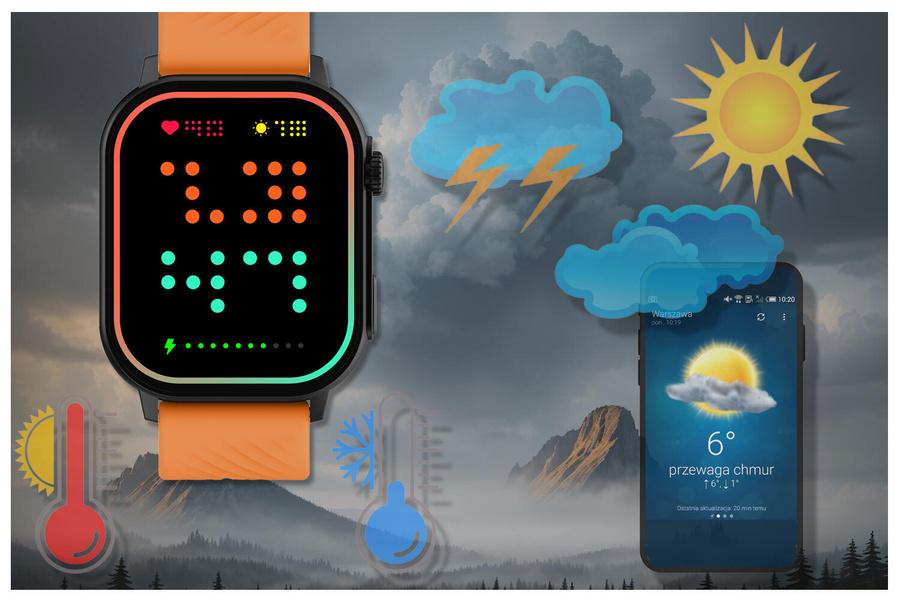 Smartwatch Unisex Gravity Gt15-2 - Rozmowy Bluetooth, Dodatkowy Pasek (Sg029B)