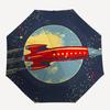 1pc Rocket Moonshot Auto Open/close, All-Season Portable Folding Umbrella for Women & Men, Travel, Everyday, Formal Events - Compact Luxury Parasol, O