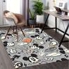 Office Rug Mickey Mouse, Cartoon theme 3D Printed Anti-Slip Rug-Machine Washable for Living Room