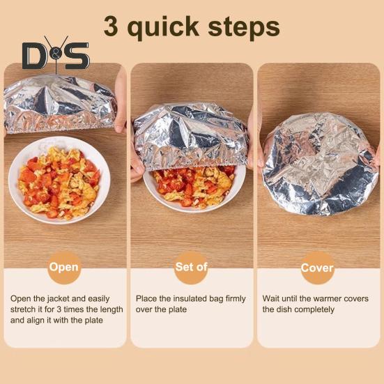 10/30/50Pcs Repeatable Aluminum Foil Insulation Cover Elastic Heat-Resistant Food Covers for Kitchen  Lock Aluminium Foil Storage Covers for Fruit