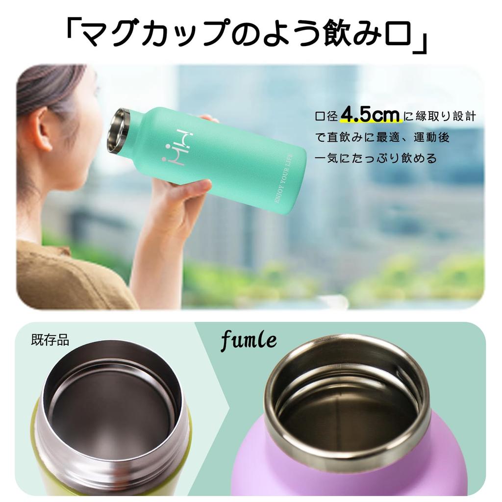 Neofis 1 Liter Vacuum Insulated Water Keeps Drinks Hot or Wide Carbonated Drinks Easy to with Two and Gradient Perfect for and Outdoor Activities