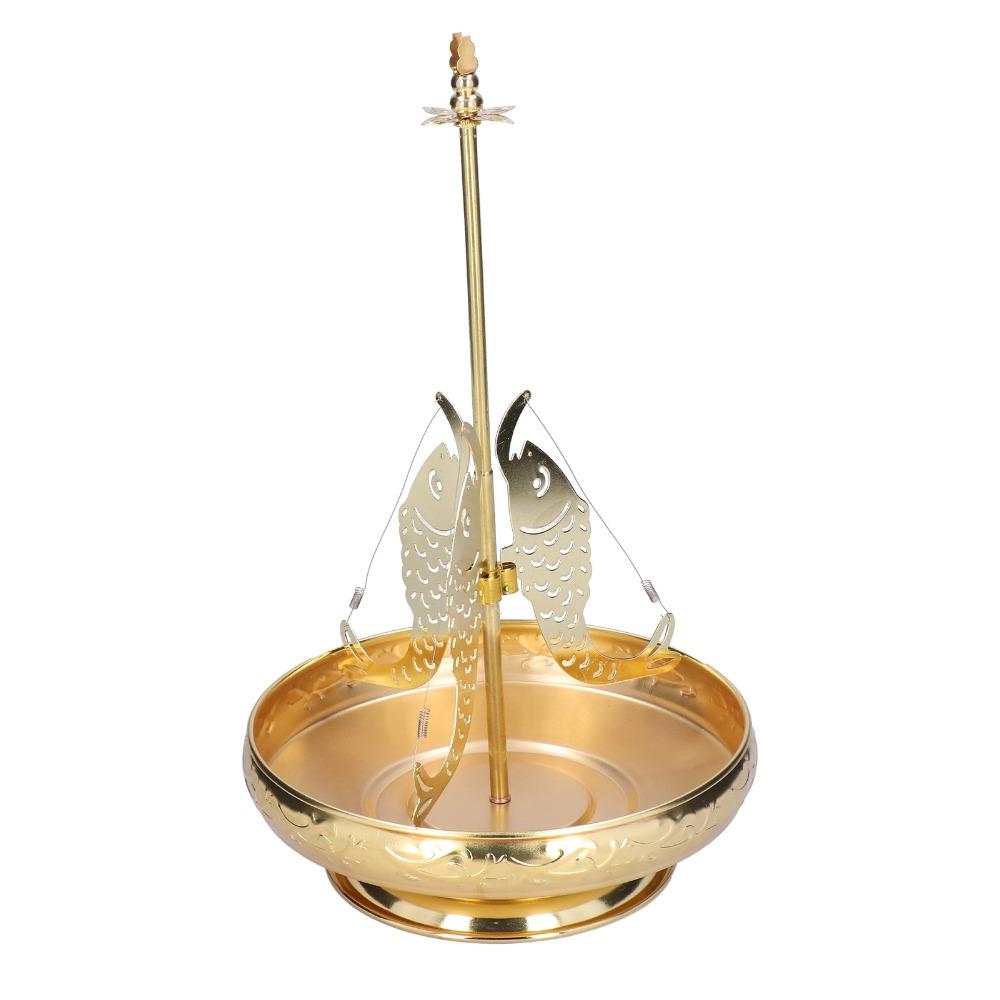 Golden Coil Incense Stand Stainless Steel Censer Support Easy Clean Incense Holder Yoga Space
