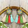 Bohemian Geometric Tassel Earrings: Ethnic Style Shell Water Drop Jewelry for Women