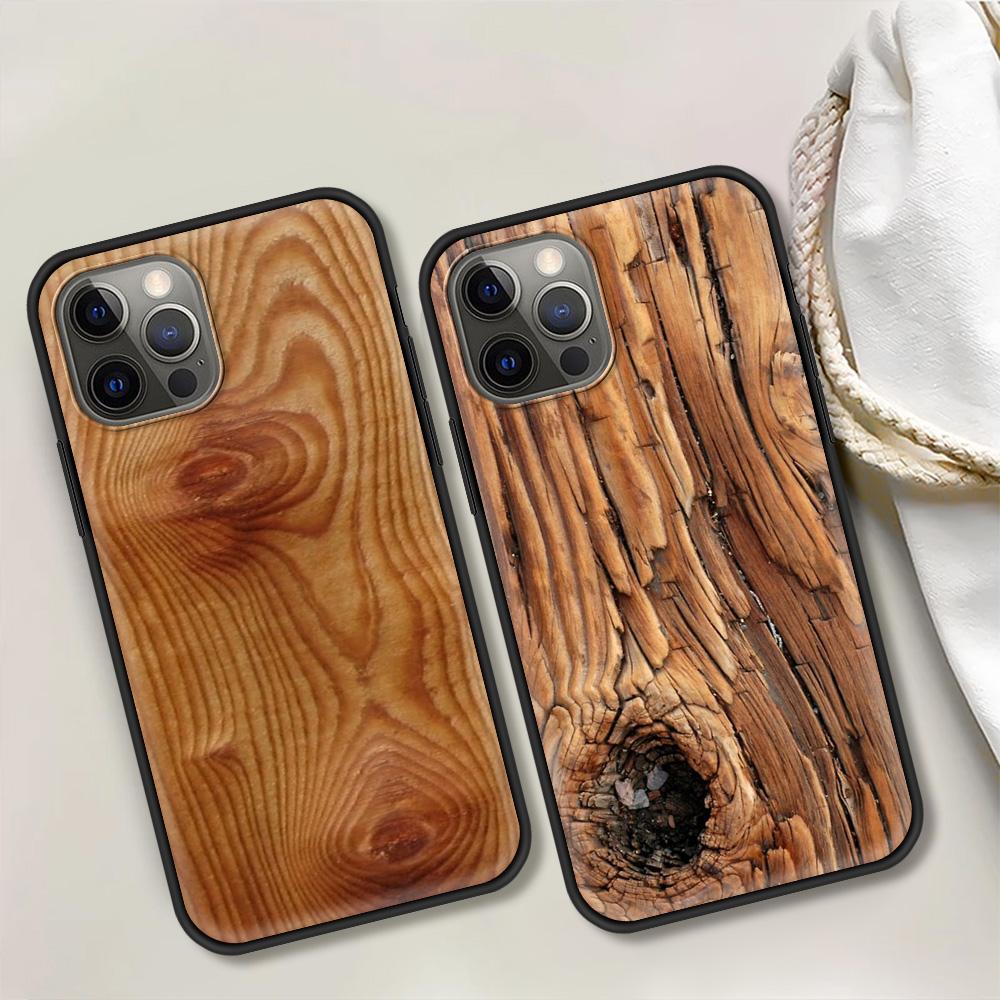 Wood Grain Phone Case For iPhone Samsung Galaxy Redmi Xiaomi Oppo OnePlus Note S A 7 8 9 10 11 12 13 14 20 21 22 23 53 54 Pro Max Plus Ultra TPU Soft