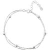 Adjustable 925 Sterling Silver Double Layer Small Round Bead Bracelet &Bangle For Women Fashion Christmas Party Jewelry Sl324