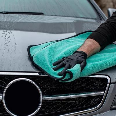 1 шт. 1400 ГСМ Коралловый флис Делюкс Микрофибровая салфетка для мойки автомобиля Плюшевая ткань для чистки и сушки Ткань для ухода за автомобилем Детейлинг Полировка