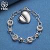925 Sterling Silver Heart Love Chain Bracelet Jewelry