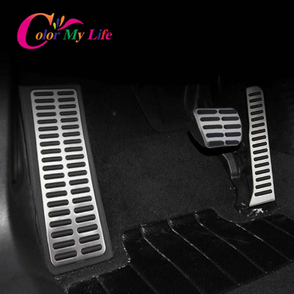 Автомобильные педали с левым рулем для Volkswagen VW Tiguan 2009-2016, нержавеющая сталь AT MT, крышка педали газового тормоза, подставка для педали