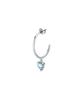 Single Steel Earrings With Light Blue Crystal LPS02AQM30 For Women