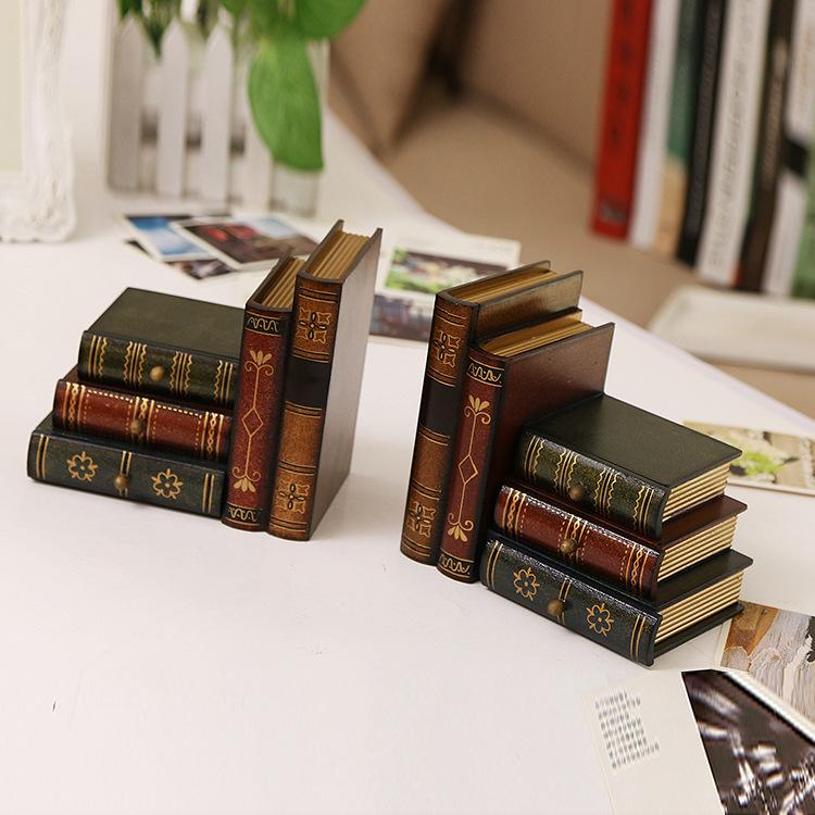 Фальшивые книги Декор книжной полки Настольные украшения Шкатулка для драгоценностей Настольные аксессуары Фотореквизит Винтажные фальшивые книги для декора Ретро