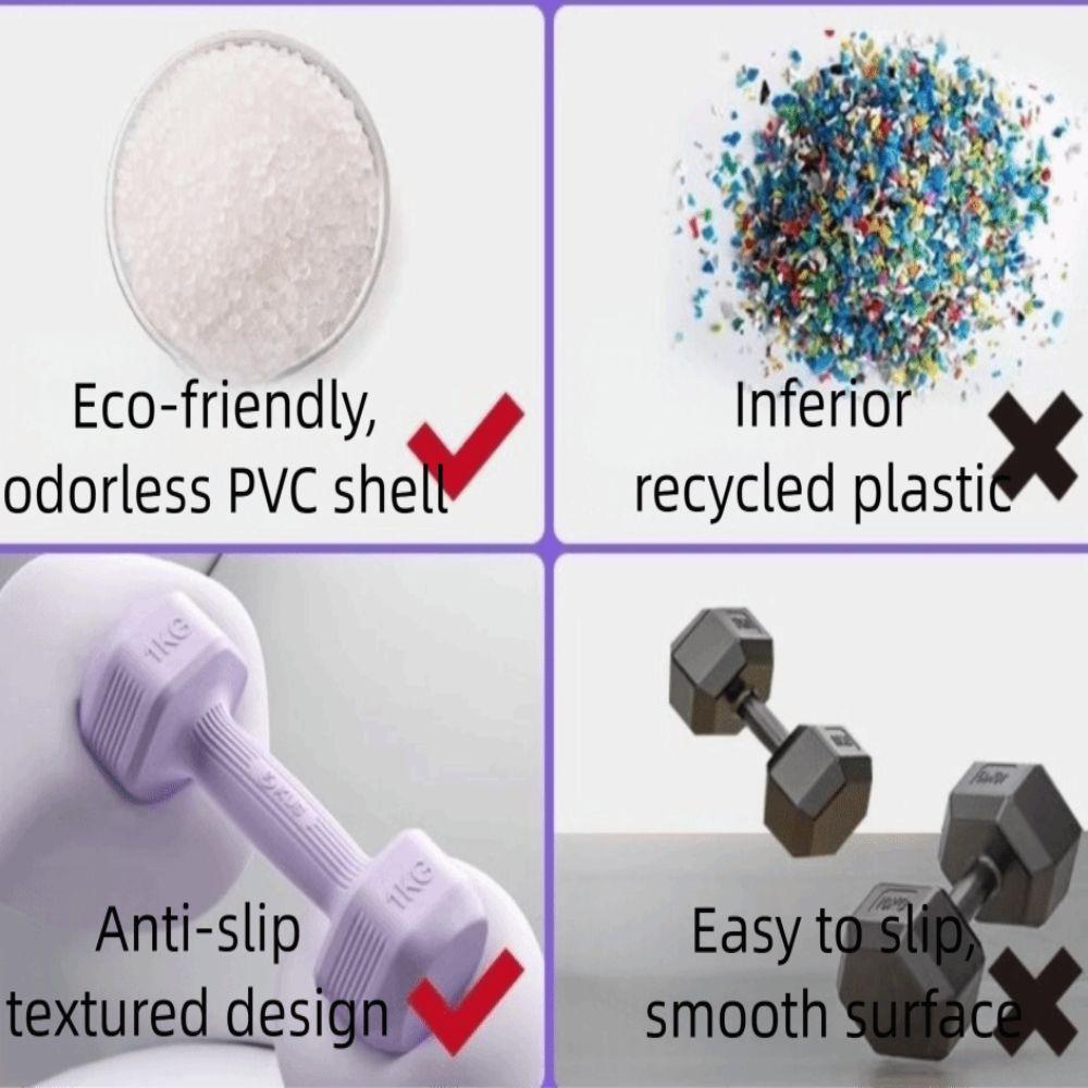 2KG Hand Weights Set Soft Rubber Handle Dumbbell Pair High Quality Small Dumbbell  Gym