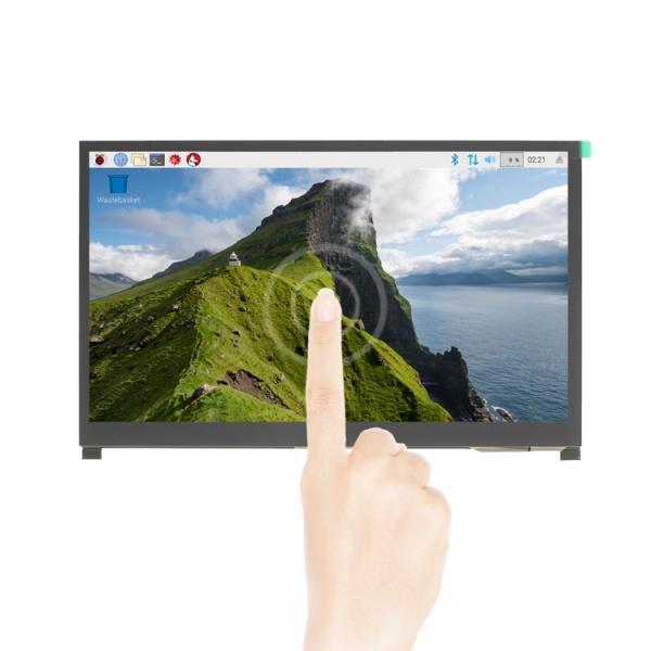Интерактивный LCD-монитор с IPS-дисплеем, 10 дюймов, емкостный сенсорный экран, с подставкой, 1280x600, с двумя портами HDMI, для IC Raspberry Pi 4B/3B