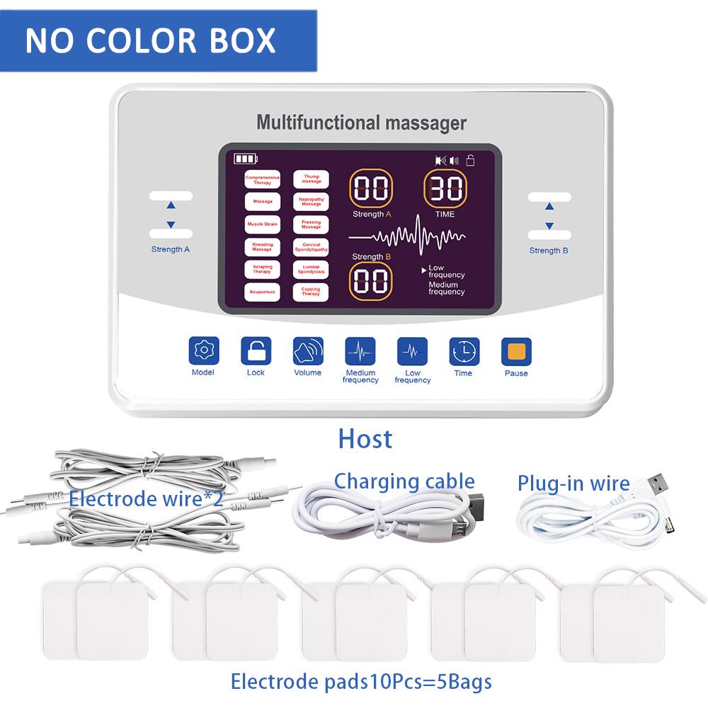 Двухканальный импульсный стимулятор мышц Tens Массажная машина Tens Ems Массажная машина 12 режимов 30 Интенсивность Низкочастотный массажер