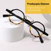 Fashionable And Trendy Small Round Frame Presbyopia Glasses With High-Definition Transparent Lenses And High-Quality Spring Legs