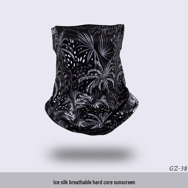 Ice Silk Ear-Hanging Face Mask - Breathable Sunshade & Neck Gaiter for Cycling & Sports