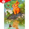 5D DIY Diamond Painting Full Round Animal Rabbit Embroidery Sale Pictures