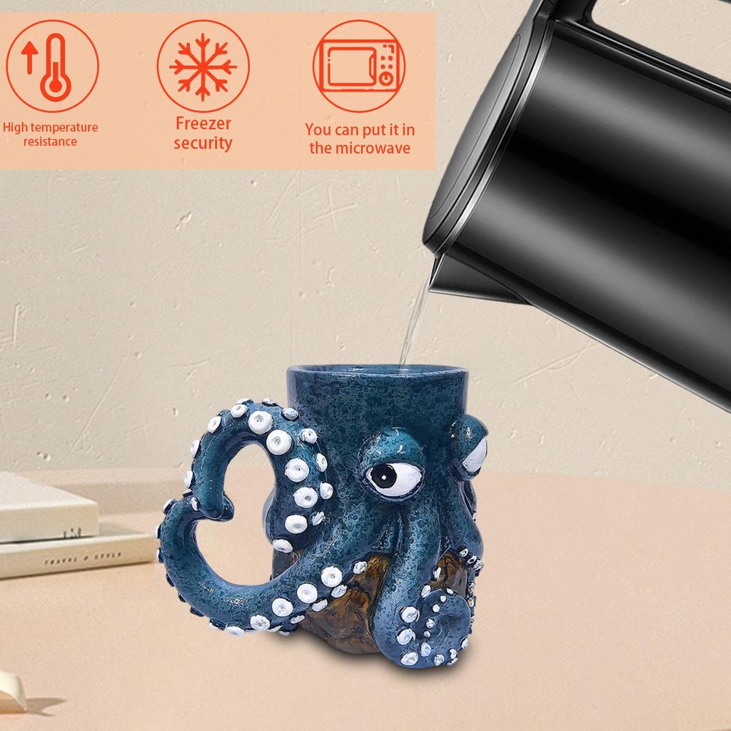 Ocean Creature Mug,3D Sea Funny Mugs,Handmade Shaped Statue Cup Coffee Mug Decorate