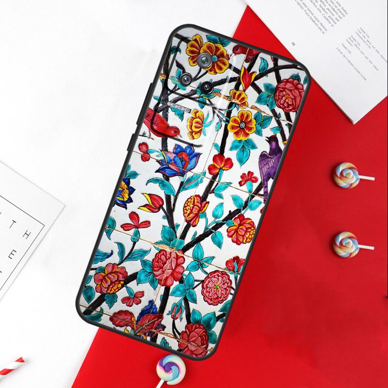 Древний Цветочный Чехол для Xiaomi 14T 11T 12T 13T Pro 13 14 15 Ultra POCO X7 Pro X3 X5 X6 F5 F6 M6 Pro