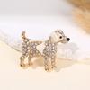 Sparkling Dog Brooch Novelty Lapel Pins Fashion Jewellery Pins  Suit Coat Accessories