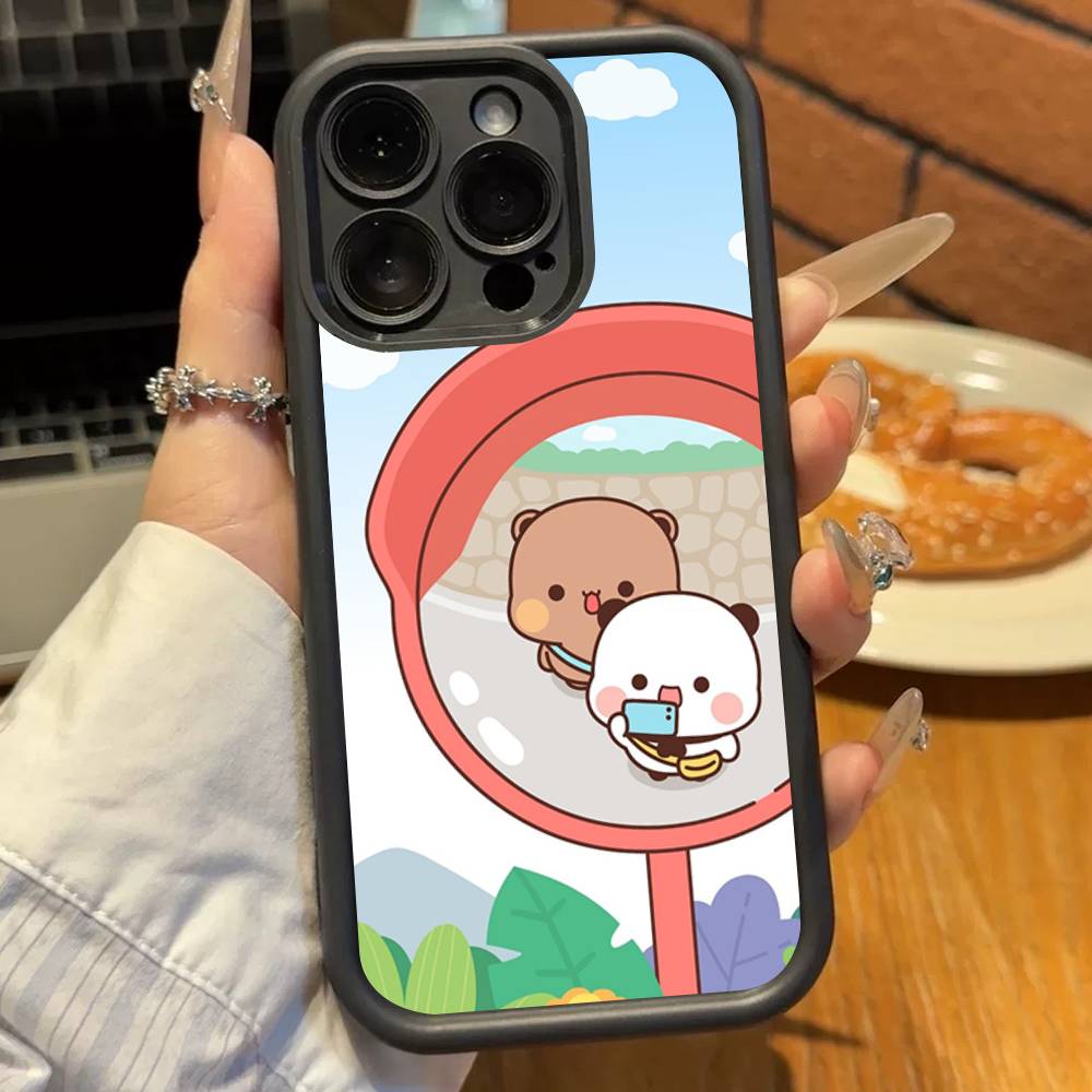 Милый чехол для телефона BuBu D-DuDu для iPhone 11 12 13 14 15 16 17 Pro Max Ударопрочный мягкий ТПУ задняя крышка