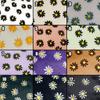 1 Yards Classic Daisy Pattern Velvet Plush Fabric Warm Long Faux Fur Fabric Diy Sewing Bag Shoes Carpet Cushion Hat Coat