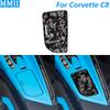 Для Chevrolet Corvette C8 2020-2025 Панель-крышка держателя для стаканов центральной консоли из кованого углеродного волокна Наклейка на автомобильные аксессуары