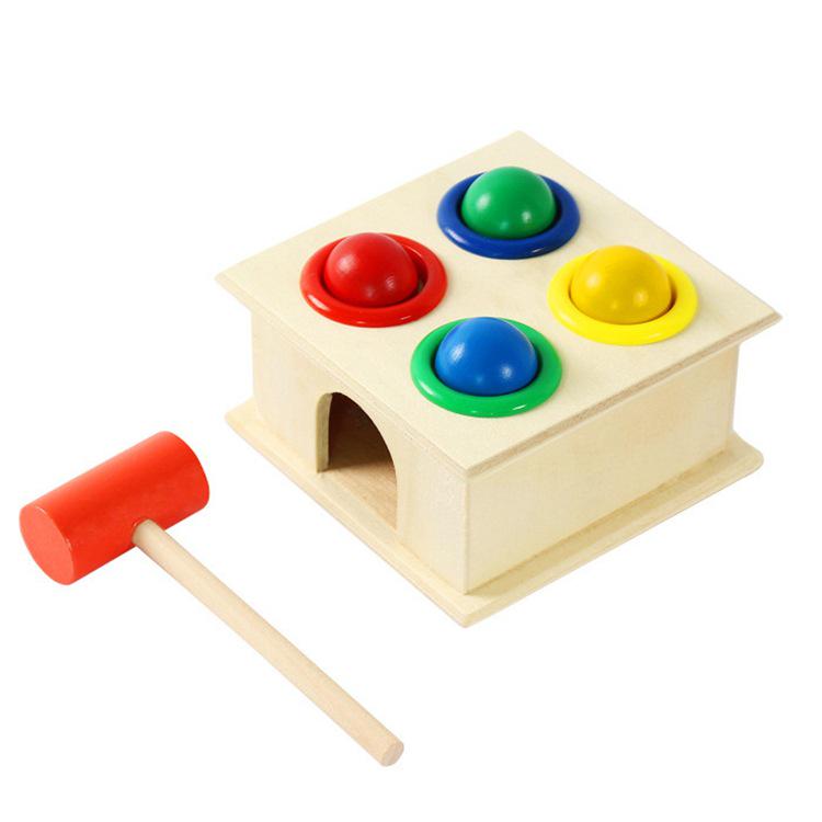 Деревянный молоток: Развивающая игрушка для детей 1-3 лет