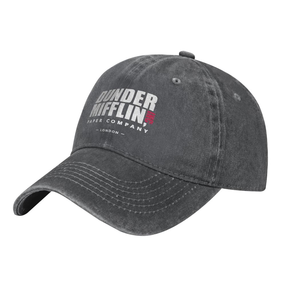 Dunder Mifflin London Classic Unisex Women Baseball Cap Distressed Denim Washed Hats Cap Classic Outdoor Workouts Gift Sun Cap