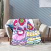 Japanese Cartoon Tamagotchis Blanket Cover Flannel Lightweight Thin Throw Blanket for Airplane Travel Bedspread
