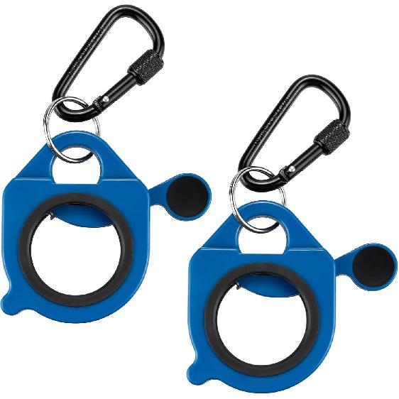 2-Pack Zip Tie Holder, White Cable Tie Holder, Heavy-duty Lockable Carabiner, Reble Zip Ties Holders for Tool Belt, Ziptie Holders Organizer Help