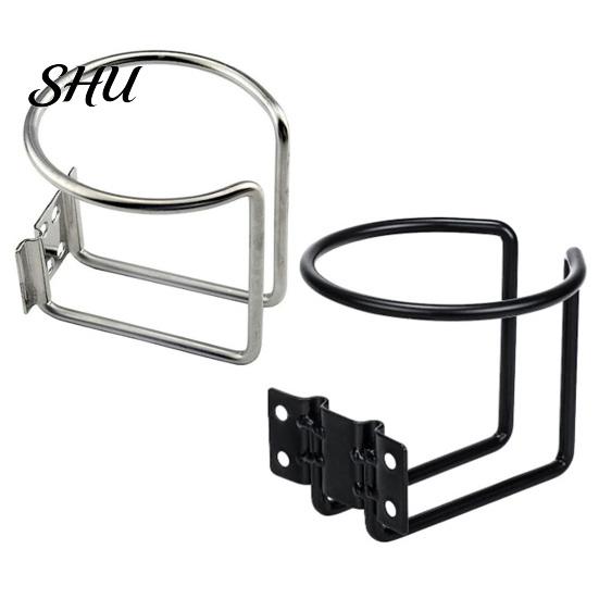 Boat Interior Drink Holder Metal Cup L-shaped Outlet Universal Stand Iron Fixed Accessory Teacup Rack Multi-Purpose Seat with 4 Installation Screws