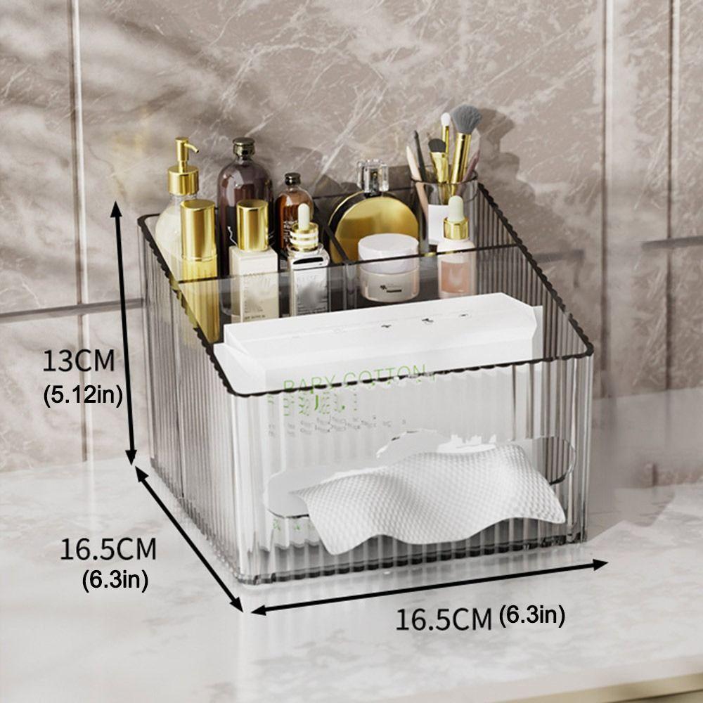 Пылезащитный настольный ящик для хранения, прозрачные коробки для косметики, новая коробка для салфеток