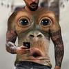 Men's T-Shirts Fashion Monkey 3D Print Tops Short Sleeve Casual Summer T Shirt Male Funny Clothes O-Neck Loose Oversized Shirt