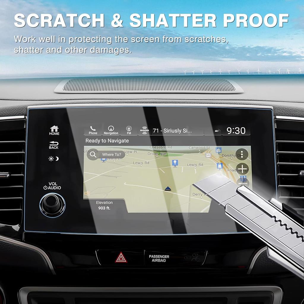 Karltys 2 Собранный протектор экрана, применимый 2019-2022 Honda Pilot/2019-2024 Passport8 дюймов сенсорный экран, 9H закаленное стекло защитная пленка для экрана