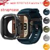 Ремешок+Чехол для Apple Watch Ultra 2 49мм 44 45 46мм Спортивный Силиконовый Ремешок TPU+PC Чехол iWatch Серии 10/8/7/SE/6/5 Защита Бампер