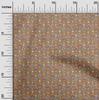 oneOone Cotton Flex Brown Fabric Floral Quilting Supplies Print Sewing Fabric By The Yard 40 Inch